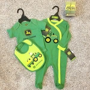 NWT 3-6 mos John Deere baby bundle!